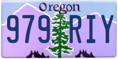 OR license plate 979RIY