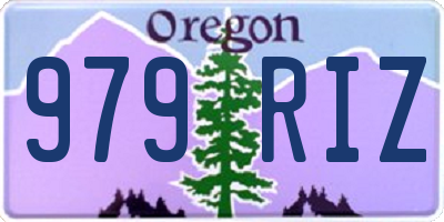 OR license plate 979RIZ