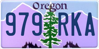 OR license plate 979RKA