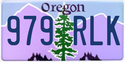 OR license plate 979RLK