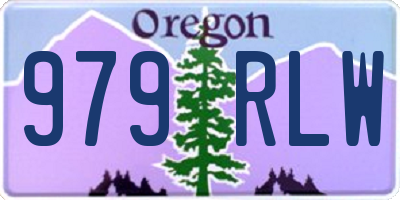 OR license plate 979RLW