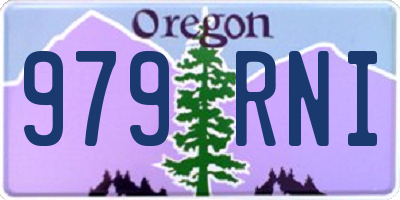 OR license plate 979RNI
