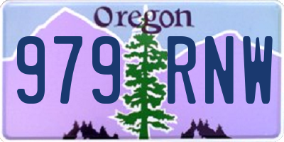 OR license plate 979RNW