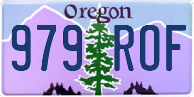 OR license plate 979ROF