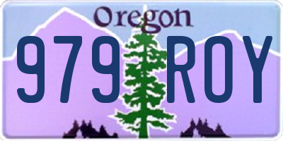 OR license plate 979ROY