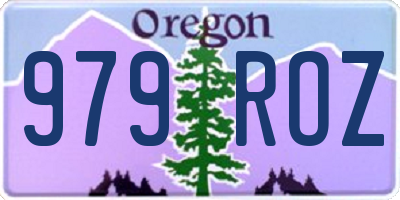 OR license plate 979ROZ