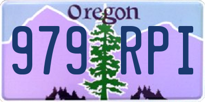 OR license plate 979RPI