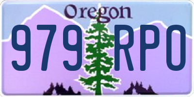 OR license plate 979RPO