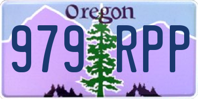OR license plate 979RPP