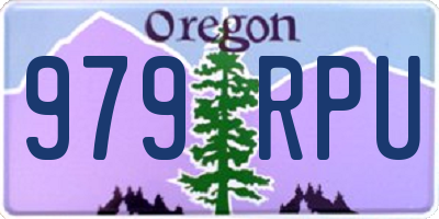 OR license plate 979RPU