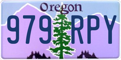 OR license plate 979RPY