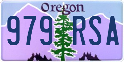 OR license plate 979RSA