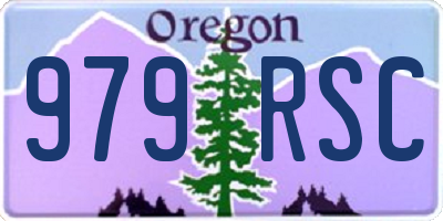 OR license plate 979RSC
