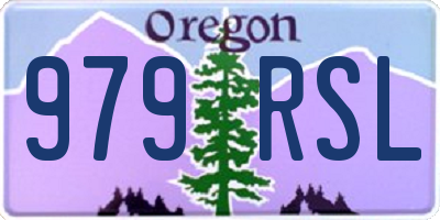 OR license plate 979RSL