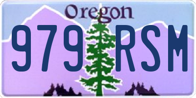 OR license plate 979RSM