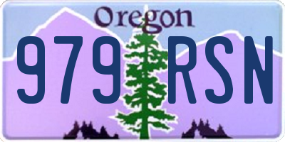OR license plate 979RSN