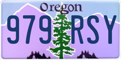OR license plate 979RSY