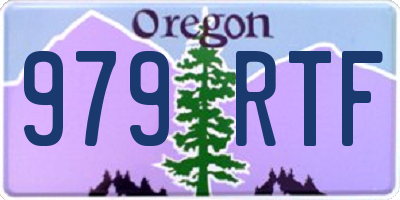 OR license plate 979RTF