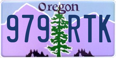 OR license plate 979RTK