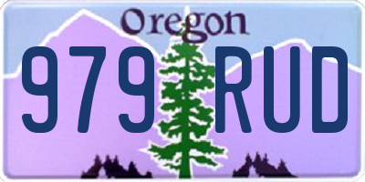 OR license plate 979RUD