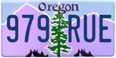 OR license plate 979RUE