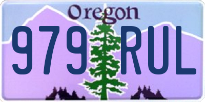 OR license plate 979RUL