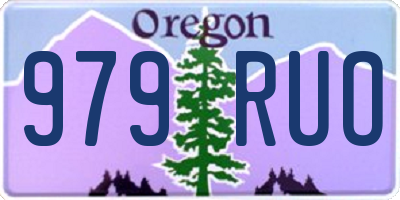 OR license plate 979RUO