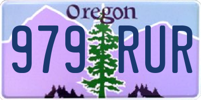OR license plate 979RUR