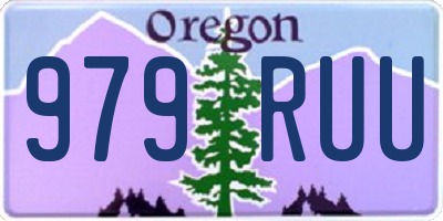 OR license plate 979RUU