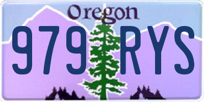 OR license plate 979RYS