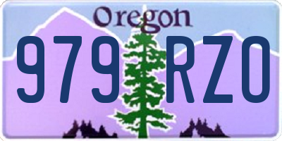 OR license plate 979RZO