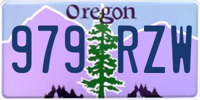 OR license plate 979RZW