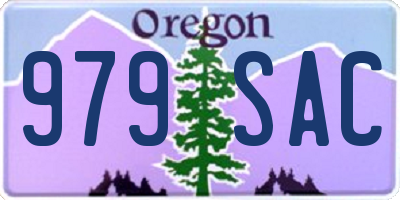 OR license plate 979SAC