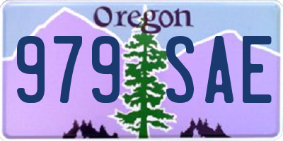 OR license plate 979SAE