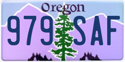 OR license plate 979SAF