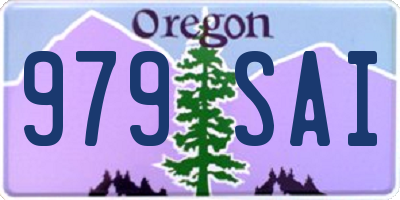OR license plate 979SAI
