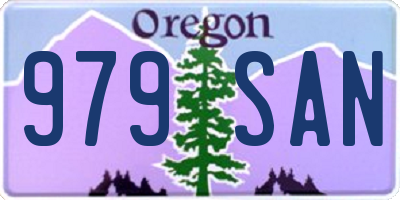 OR license plate 979SAN