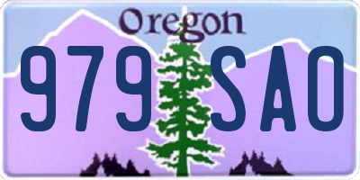 OR license plate 979SAO