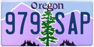 OR license plate 979SAP