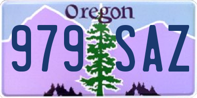 OR license plate 979SAZ