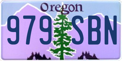 OR license plate 979SBN