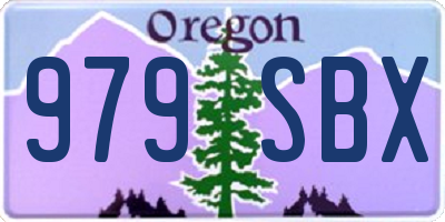 OR license plate 979SBX