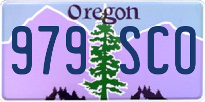 OR license plate 979SCO