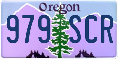OR license plate 979SCR