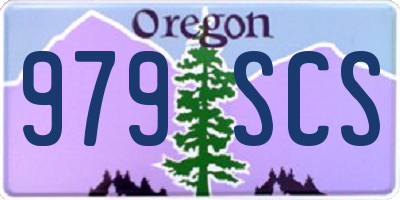 OR license plate 979SCS