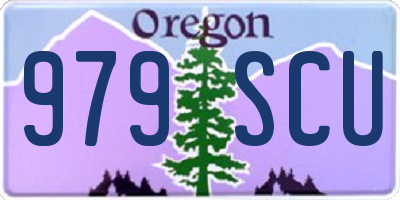 OR license plate 979SCU
