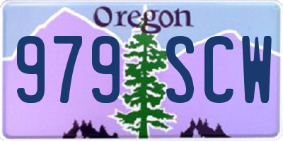 OR license plate 979SCW