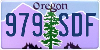 OR license plate 979SDF