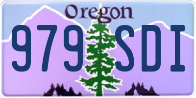 OR license plate 979SDI