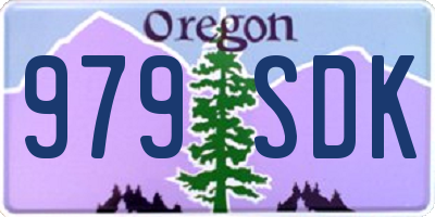 OR license plate 979SDK